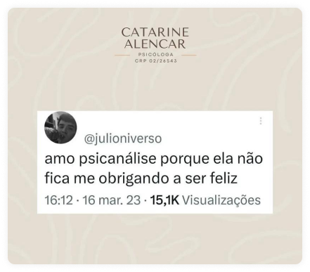 Foto de um post do instagram de Catarine Alencar